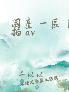 国产 一区 自拍 av