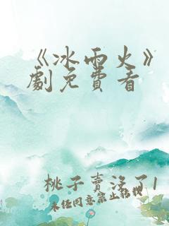 《冰雨火》电视剧免费看