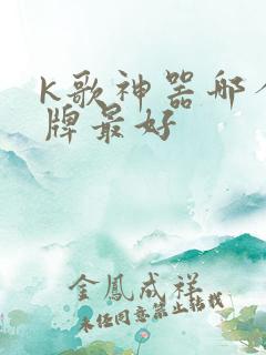 k歌神器哪个品牌最好