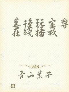 幕后玩家粤语 在线播放