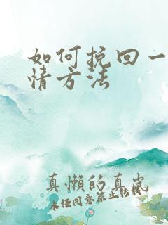 如何挽回一段感情方法