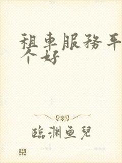 租车服务平台哪个好