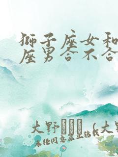 狮子座女和天秤座男合不合