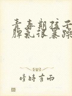 青春期孩子逆反脾气很暴躁应该怎么管