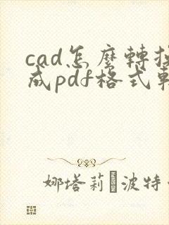 cad怎么转换成pdf格式软件
