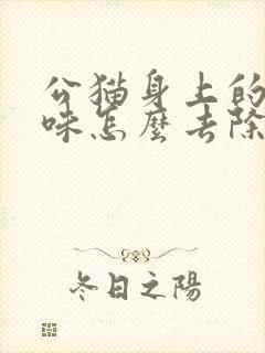 公猫身上的尿骚味怎么去除