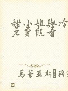 甜小姐与冷先生免费观看