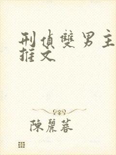 刑侦双男主小说推文