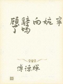 顾辞向婉宁完结了吗