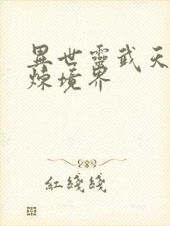 异世灵武天下修炼境界