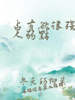 占有欲很强的男人弱点