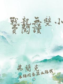 战龙无双小说免费阅读