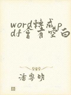 word转成pdf会有空白页