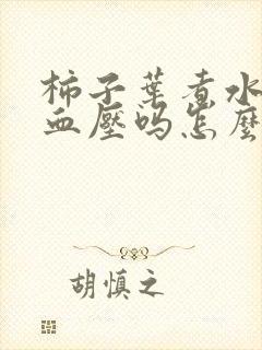 柿子叶煮水能降血压吗怎么喝