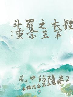 斗罗之本体武魂:灵念主宰