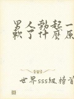 男人勃起一会就软了什么原因