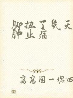脚扭了几天能消肿止痛