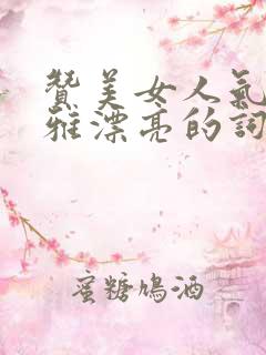 赞美女人气质高雅漂亮的词句四字