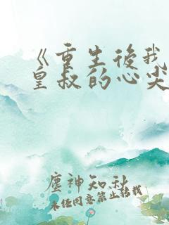 《重生后我成了皇叔的心尖宠》