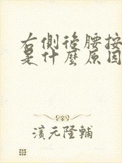 右侧后腰按压疼是什么原因