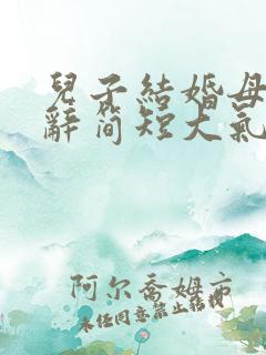 儿子结婚母亲致辞简短大气
