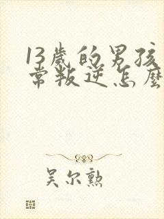 13岁的男孩非常叛逆怎么办