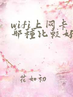 wifi上网卡哪种比较好用