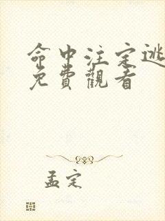 命中注定逃不掉免费观看