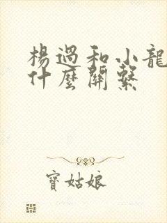 杨过和小龙女是什么关系