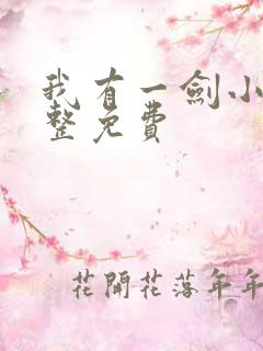 我有一剑小说完整免费