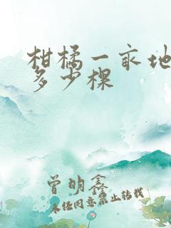 柑橘一亩地种植多少棵