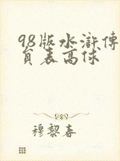 98版水浒传演员表高俅