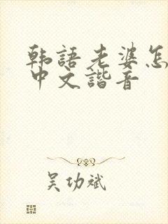 韩语老婆怎么说中文谐音