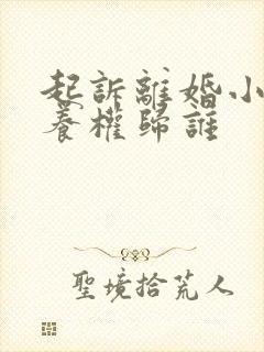 起诉离婚小孩抚养权归谁
