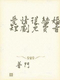 爱情从结婚开始短剧免费看第一集