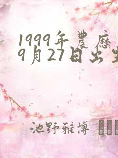 1999年农历9月27日出生算命