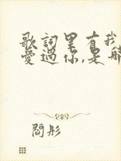 歌词里有我曾经爱过你,是哪首歌曲