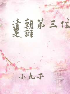 清朝第三位皇帝是谁