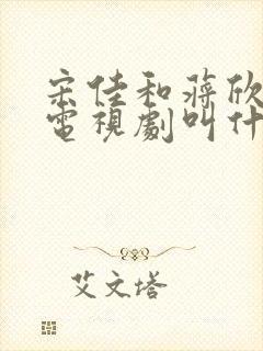 宋佳和蒋欣演的电视剧叫什么名字