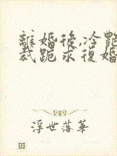 离婚后,冷艳总裁跪求复婚在线免费阅读