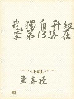 我独自升级第二季第13集在线观看