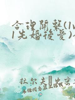 合理关系(1v1先婚后爱)全文阅读