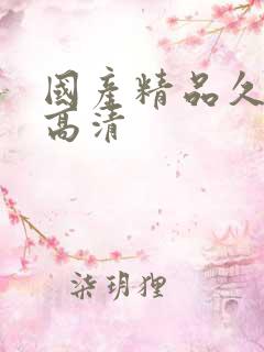国产精品久久久高清