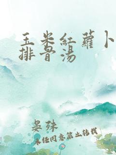 玉米红萝卜山药排骨汤