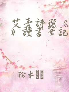 艾青诗选《太阳》读书笔记