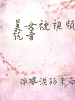 美女被视频在线观看