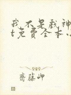 我不是戏神txt免费全本小说