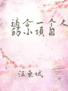 适合一个人创业的小项目
