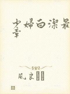 少妇白洁最新篇章