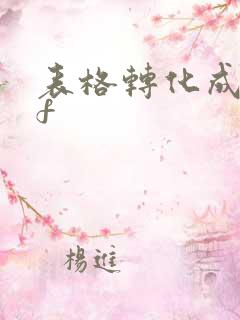 表格转化成pdf